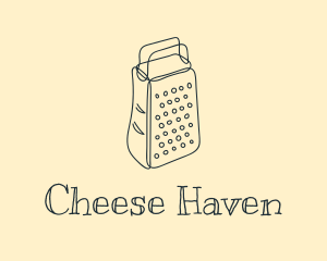 Cheese Grater Line Art  logo design