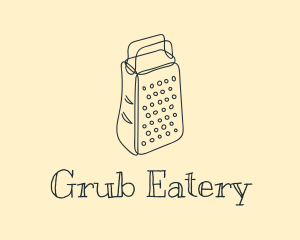 Cheese Grater Line Art  logo design