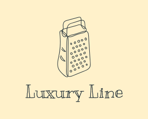 Cheese Grater Line Art  logo design