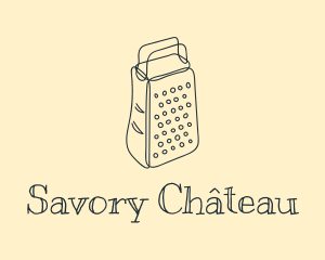 Cheese Grater Line Art  logo design