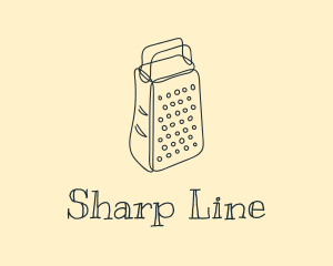 Cheese Grater Line Art  logo design