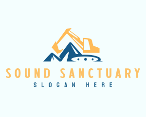 Excavator Quarry Digging Logo