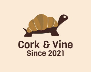 Turtle Croissant Bread logo design