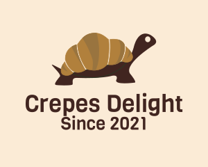 Turtle Croissant Bread logo design