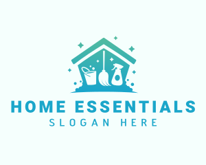 Disinfection House Cleaning logo design