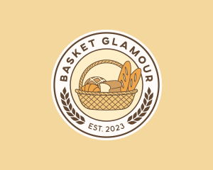 Bakery Bread Pastry Basket  logo design