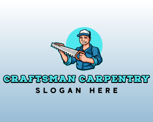 Carpenter Hand Saw logo design