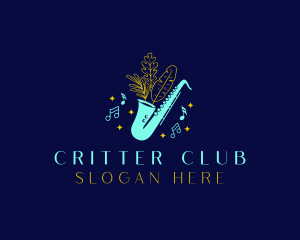 Saxophone Jazz Bar logo design