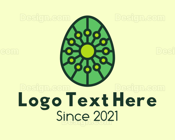 Organic  Plant Egg Logo