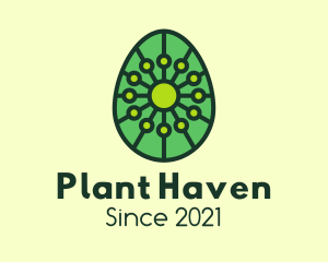 Organic  Plant Egg logo design