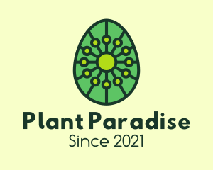 Organic  Plant Egg logo design