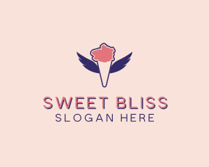 Ice Cream Wings  logo design