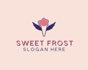 Ice Cream Wings  logo design