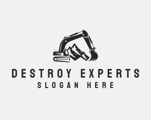 Mountain Excavator Construction logo design