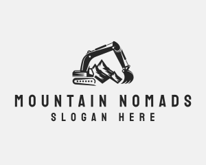 Mountain Excavator Construction logo design