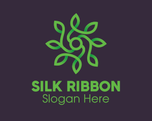 Green Vine Flower logo design