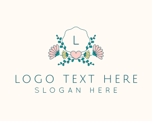 Floral Wreath Ornament logo