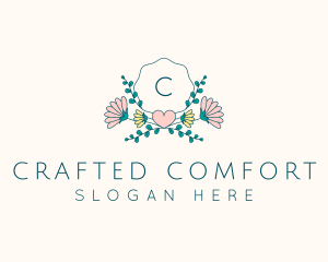 Floral Wreath Ornament logo design