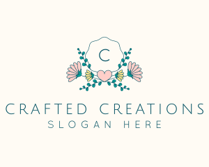 Floral Wreath Ornament logo design