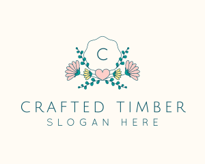 Floral Wreath Ornament logo design