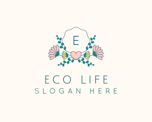 Floral Wreath Ornament logo design