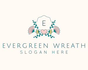 Floral Wreath Ornament logo design