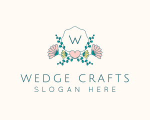 Floral Wreath Ornament logo design