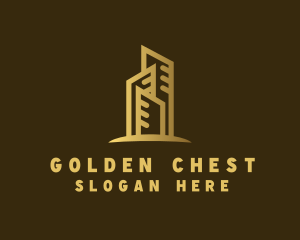 Golden Skyscraper Property logo design