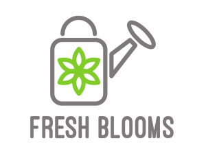 Flower Watering Can  logo design