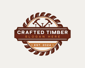 Hammer Sawmill Woodwork logo design