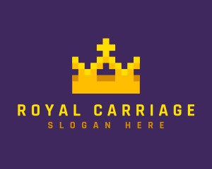 Pixelated Royal Crown logo design