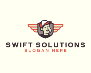 Delivery Guy Wings logo design