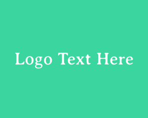 Fresh Green Serif Text Logo