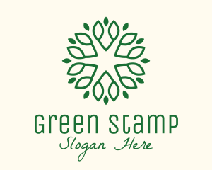 Decorative Green Leaves logo design