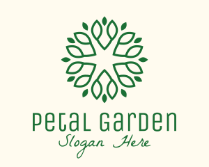 Decorative Green Leaves logo design