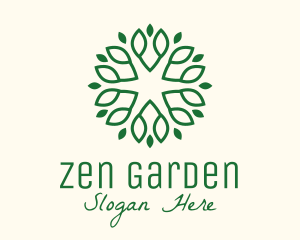 Decorative Green Leaves logo design