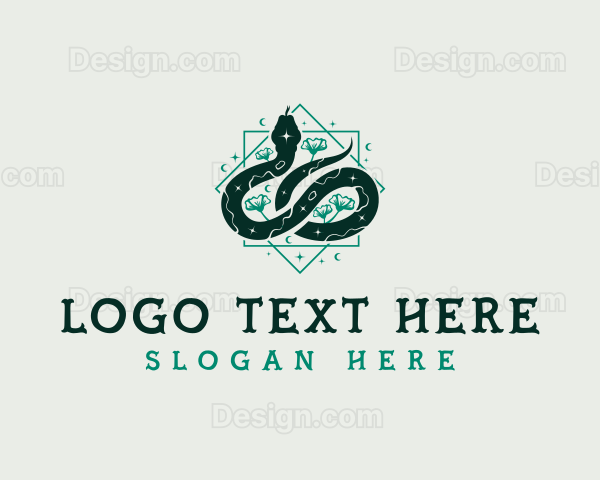 Boho Reptile Snake Logo