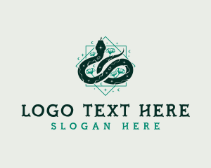 Boho Reptile Snake logo