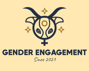 Ox Head Women Symbol logo