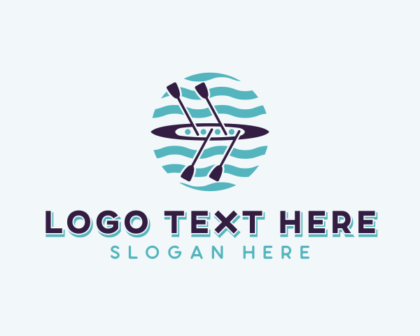 Canoeing logo example 3