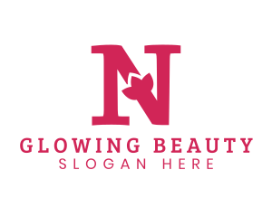 Pink Floral N logo