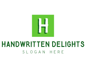 Green Chalk Handwriting logo design