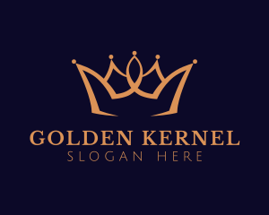 Golden Luxury Crown logo design