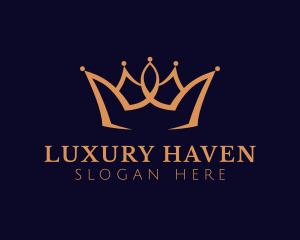 Golden Luxury Crown logo design