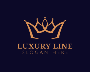 Golden Luxury Crown logo design