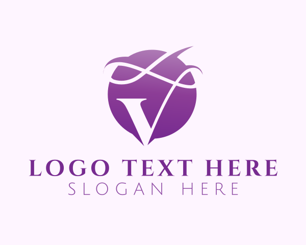 Elegant Professional Letter V Swirls logo