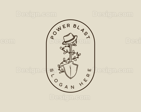 Garden Landscape Shovel Logo