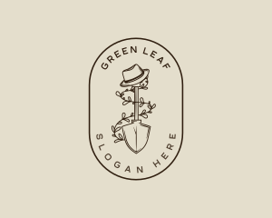 Garden Landscape Shovel logo design