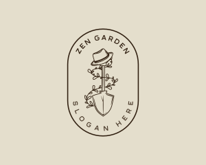 Garden Landscape Shovel logo design