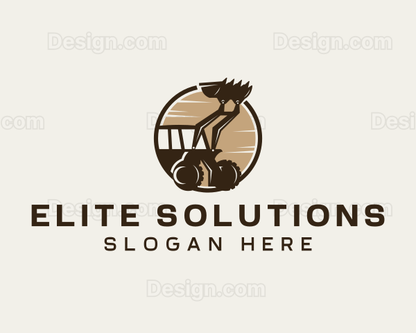 Excavator Heavy Equipment Logo